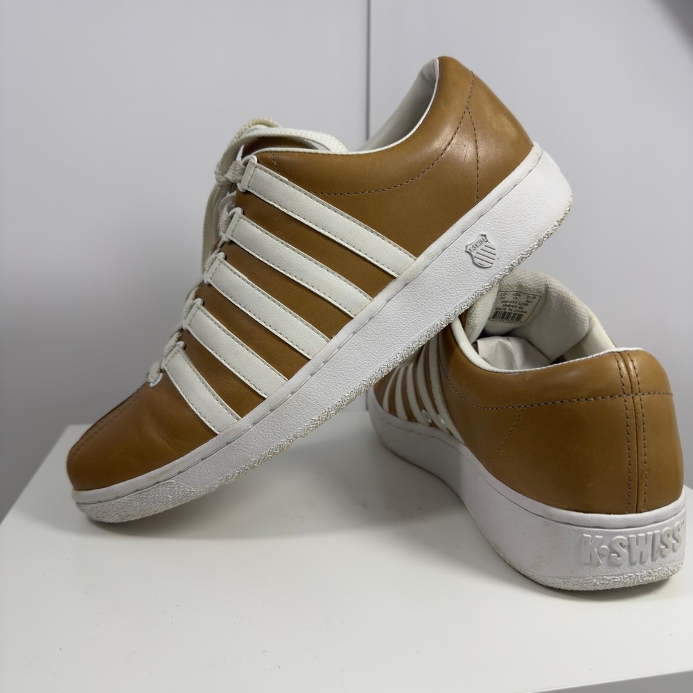 K-Swiss Classic VN Brown Leather Low Top Court Sneakers Mens Size 11 0001270